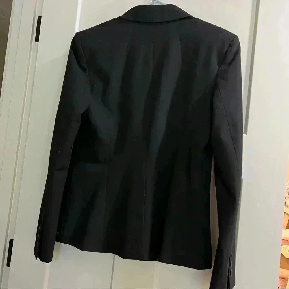 Halogen Women’s Black Blazer Jacket Size 8 One Button Lined - Picture 9 of 10